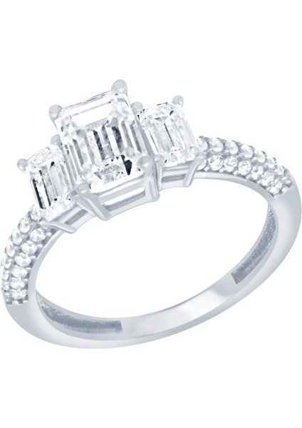 Beyaz Altın 14 Ayar Baget Yüzük fiyatları