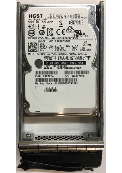 HUC109060CSS601 – Netapp 600GB 10K Rpm Sas 2.5″ HDD For DE5600