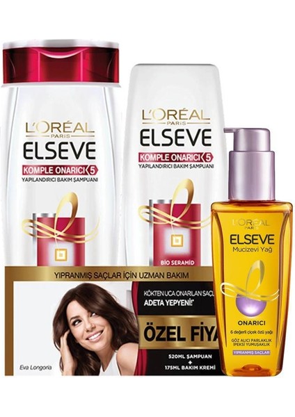 Loreal Elseve Komple Onarıcı 5 Saç Bakım Seti