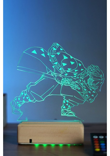 Zenitsu Agatsuma Demon Slayer 16 Renk Anime Gece Lambası modelleri