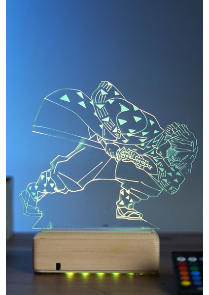 Zenitsu Agatsuma Demon Slayer 16 Renk Anime Gece Lambası fırsatları