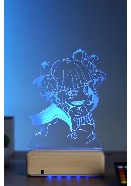 Himiko Toga - My Hero Academia 16 Renk Anime Gece Lambası