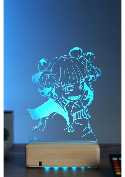 Himiko Toga - My Hero Academia 16 Renk Anime Gece Lambası