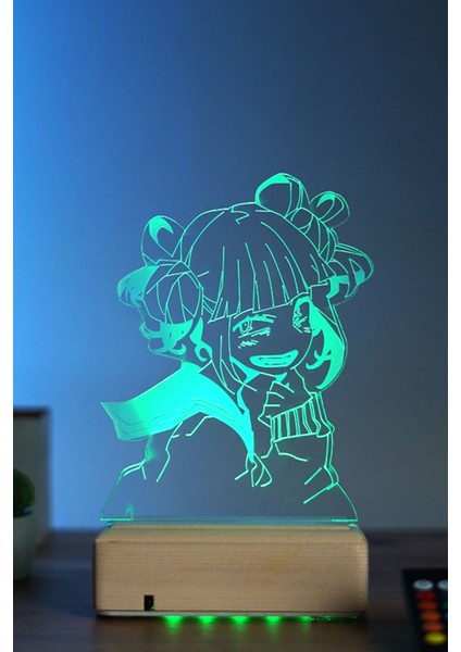 Himiko Toga - My Hero Academia 16 Renk Anime Gece Lambası