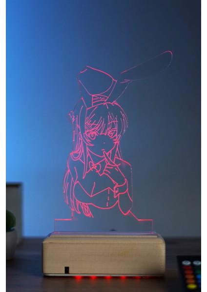Waifu Mai Sakurajima 16 Renk Anime Gece Lambası fiyatları