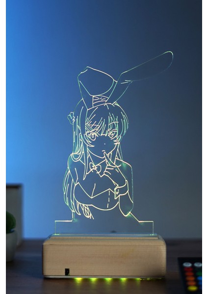 Waifu Mai Sakurajima 16 Renk Anime Gece Lambası indirimleri