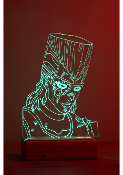 Jean Pierre Polnareff Jojo's Bizarre 16 Renk Anime Gece Lambası