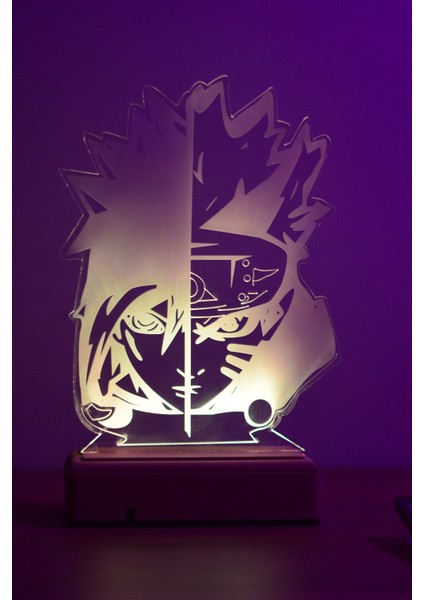 Naruto Sasuke Uchiha - Naruto Uzumaki 16 Renk Anime Gece Lambası indirimleri
