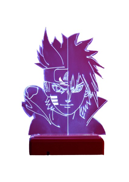 Sasuke Uchiha Uzumaki Naruto 16 Renkli Anime Gece Lambası
