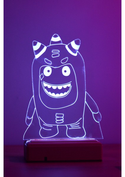 Çocuklar Için Hediye Oddbods 16 Renk Gece Lambası modelleri