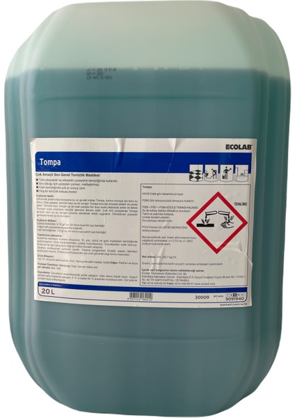 Tompa Çok Amaçlı Genel Temizlik Ürünü 20L