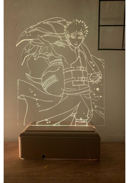 Naruto Gaara 16 Renk Gece Lambası