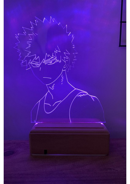 Katsuki Bakugo My Hero Academia 16 Renk Anime Gece Lambası indirimleri