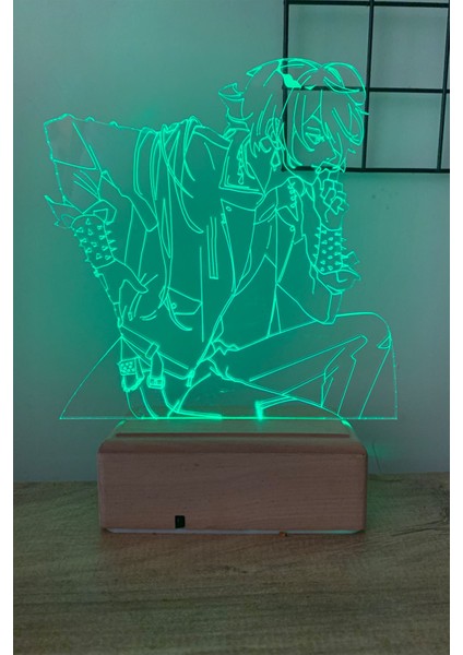 Genshin Impact Kaeya 16 Renk Gece Lambası modelleri