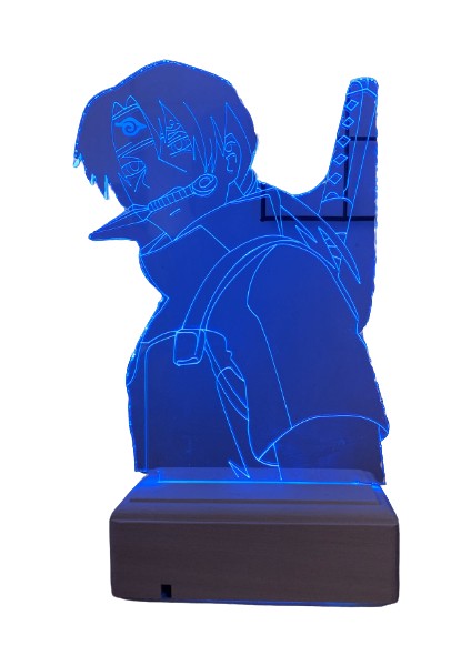 Itachi Uchiha Naruto 16 Renk Anime Gece Lambası