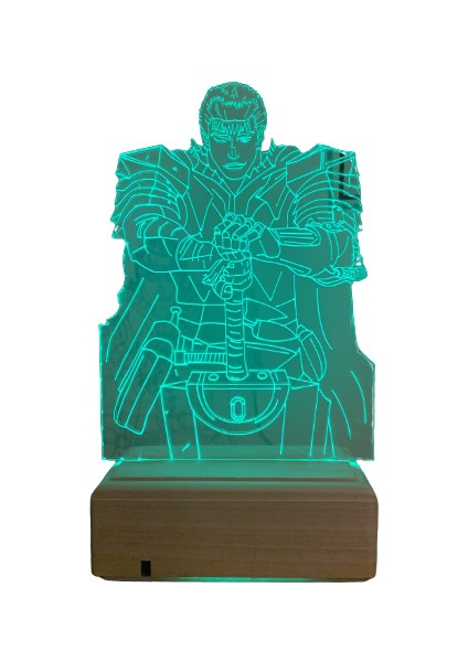 Berserk Guts 16 Renk Anime Gece Lambası