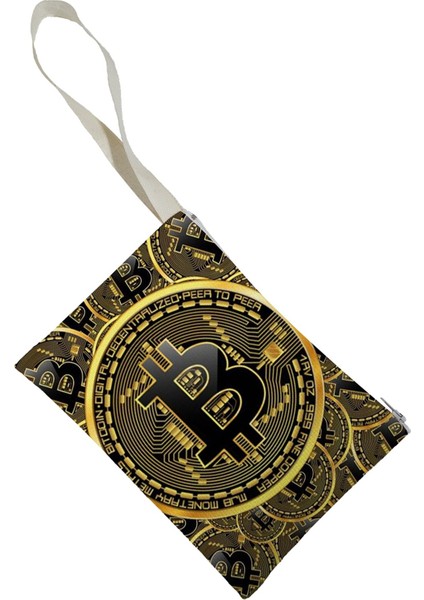 Unisex Bitcoin Portföy Clutch Çanta