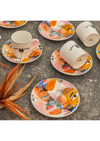 Face 6 Kişilik Kahve Fincan Takımı 80 ml fiyatları