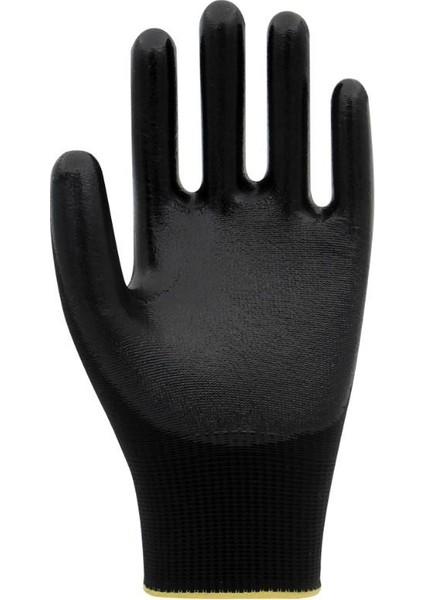 Pn7 Polyester Örme Nitril Iş Eldiven Siyah
