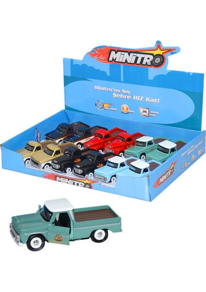 FY5128-12D Minitro 1:36 Metal Çek Bırak Amerikan Tipi Pick-Up