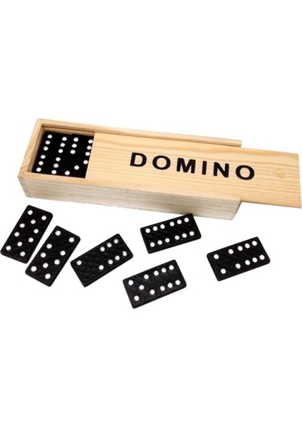 Öğrenci Okul Domino Taşı Seti Ahşap Saklama Kabı Hediyeli Domino