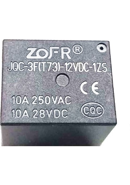 JQC-3F(T73)-12VDC 1zs 12V 10A 250VAC 10A 28VDC Küp Role Kare Röle 5 Adet