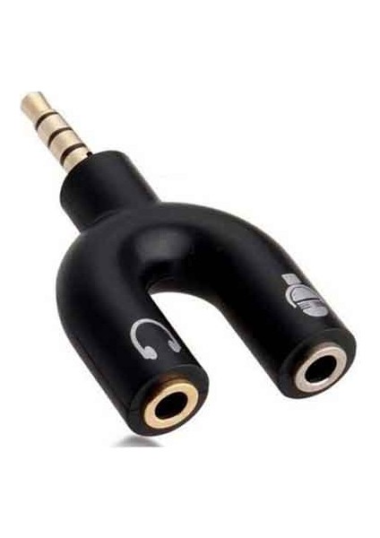 Kulaklık Mikrofon Birleştirici 3.5 mm 4 Boğumlu Çevirici Aparat