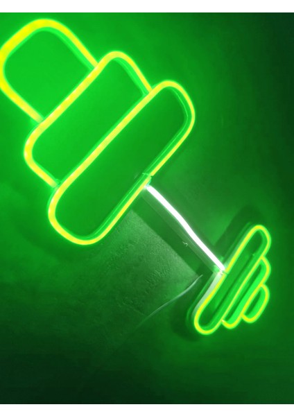 Dumbell Neon Tabela Fitness Neon LED Dekoratif Duvar Aydınlatması Spor Neon Duvar Dekorasyonu