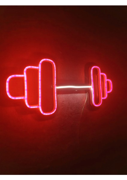 Dumbell Neon Tabela Fitness Neon LED Dekoratif Duvar Aydınlatması Spor Neon Duvar Dekorasyonu modelleri