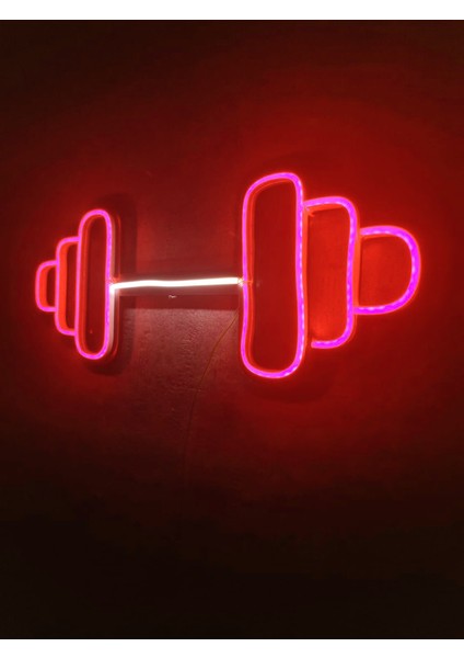 Dumbell Neon Tabela Fitness Neon LED Dekoratif Duvar Aydınlatması Spor Neon Duvar Dekorasyonu fırsatları