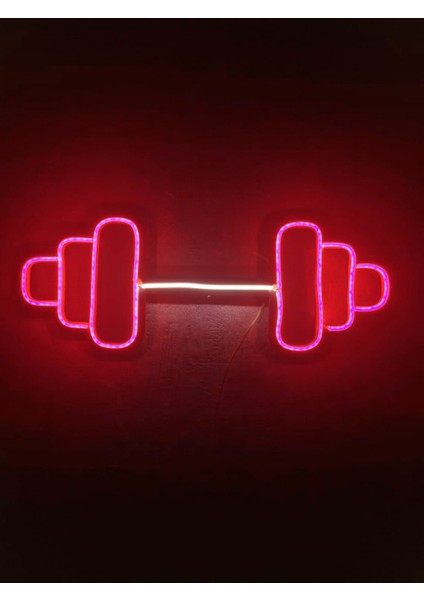 Dumbell Neon Tabela Fitness Neon LED Dekoratif Duvar Aydınlatması Spor Neon Duvar Dekorasyonu indirimleri