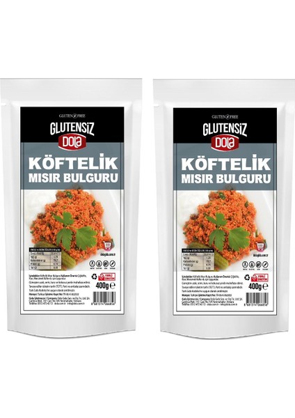 Glutensiz Köftelik Mısır Bulguru 400 gr X2