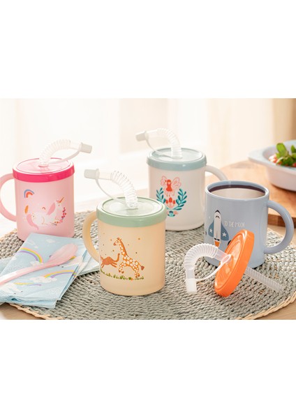 Little Unicorn Plastik Pipetli Bardak
