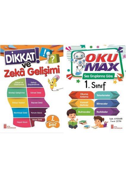 1. Sınıf Dikkat Ve Zeka Gelişimi Ve Okumax 2Kitap Bir Arada