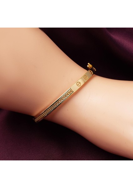 Vidalı Taşsız Altın Kelepçe Bilezik fiyatları