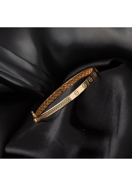 Vidalı Taşsız Altın Kelepçe Bilezik fırsatları