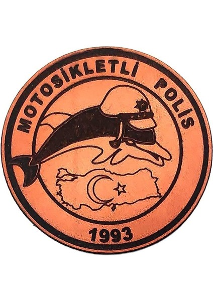 Yunus Motosikletli Polis Deri Peç- Arma - Patch