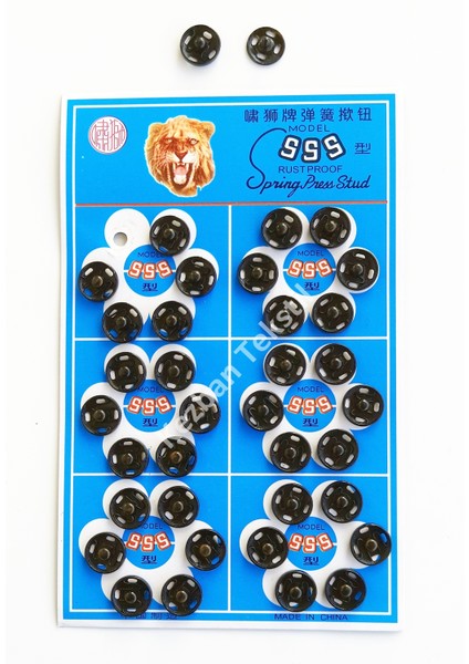 Çıtçıt Dügme Siyah Renk 1no (10MM) 36 Adet