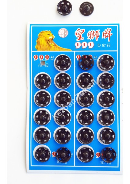 Çıtçıt Dügme Siyah Renk 3no (14MM) 24 Adet