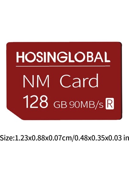 Hoseoslobal 90 MB / S 128GB Nm Kartı - Kırmızı (Yurt Dışından)