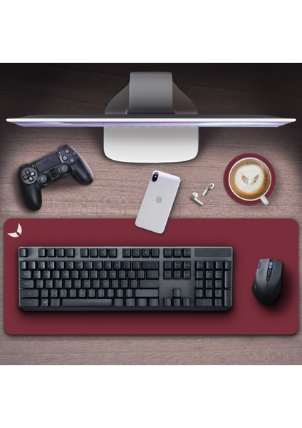 Bordo Gaming Oyuncu Mouse Pad 70x30 Cm Large - Büyük Uzun Boy Mousepad Klavye Fare Altlığı MP03