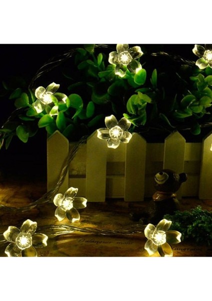Güneş Enerjili Solar Çiçek 7 mt .50 LED 8 Mod Dış Mekan Solar Işık Zinciri