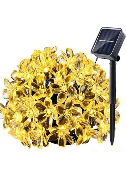 Güneş Enerjili Solar Çiçek 7 mt .50 LED 8 Mod Dış Mekan Solar Işık Zinciri