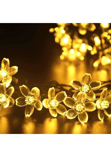 Solar Çiçek 7 Metre 50 LED Işık Zinciri 8 Fonksiyon Güneş Enerjili Solar Çiçek modelleri