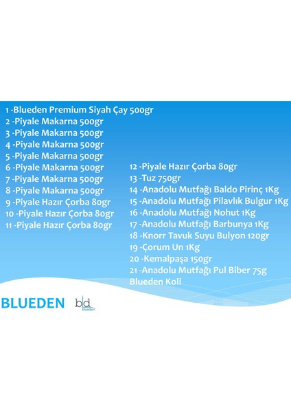 Gıda Paketi 21'li No: 159 fiyatları