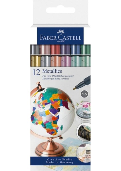 Faber Castell 12'li Metalik Markör Set