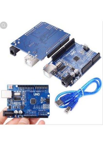 Arduino Uno R3 Klon USB Chip CH340 + (" USB Kablo Hediyeli ") Lds