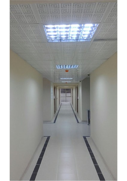 12'li Dekoratif Tavan Paneli Labirent (60X60) Beyaz - Beyaz fırsatları