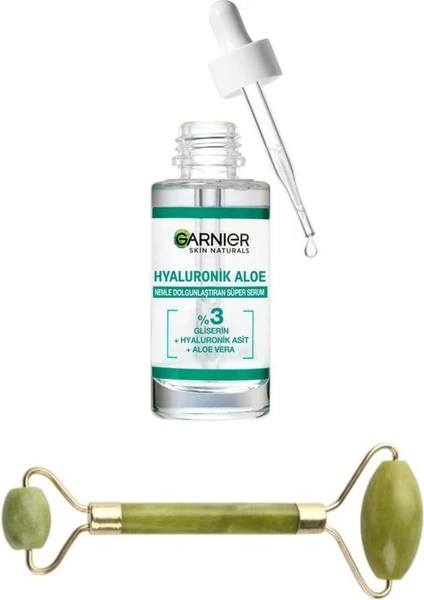 Hyaluronik Aloesüper Serum ve Jade Roller Seti