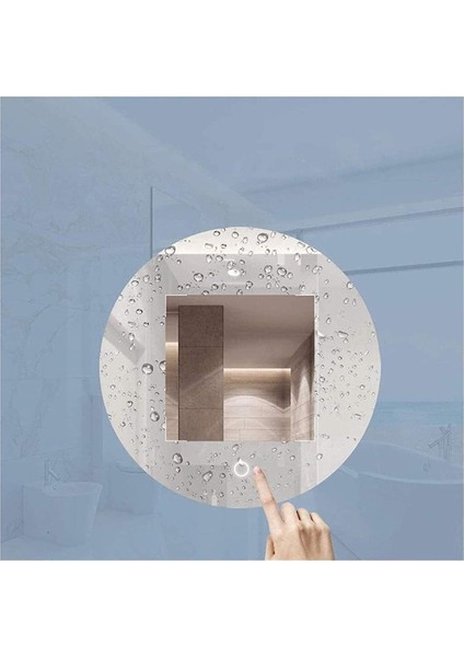 90 cm Dokunmatik Tuşlu Buğu Yapmayan Ledli Yuvarlak Banyo Aynası